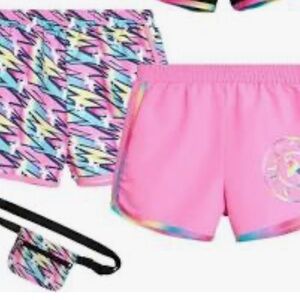 Colorful Patterned Delias Sporty Pink Shorts Set (2 pair)